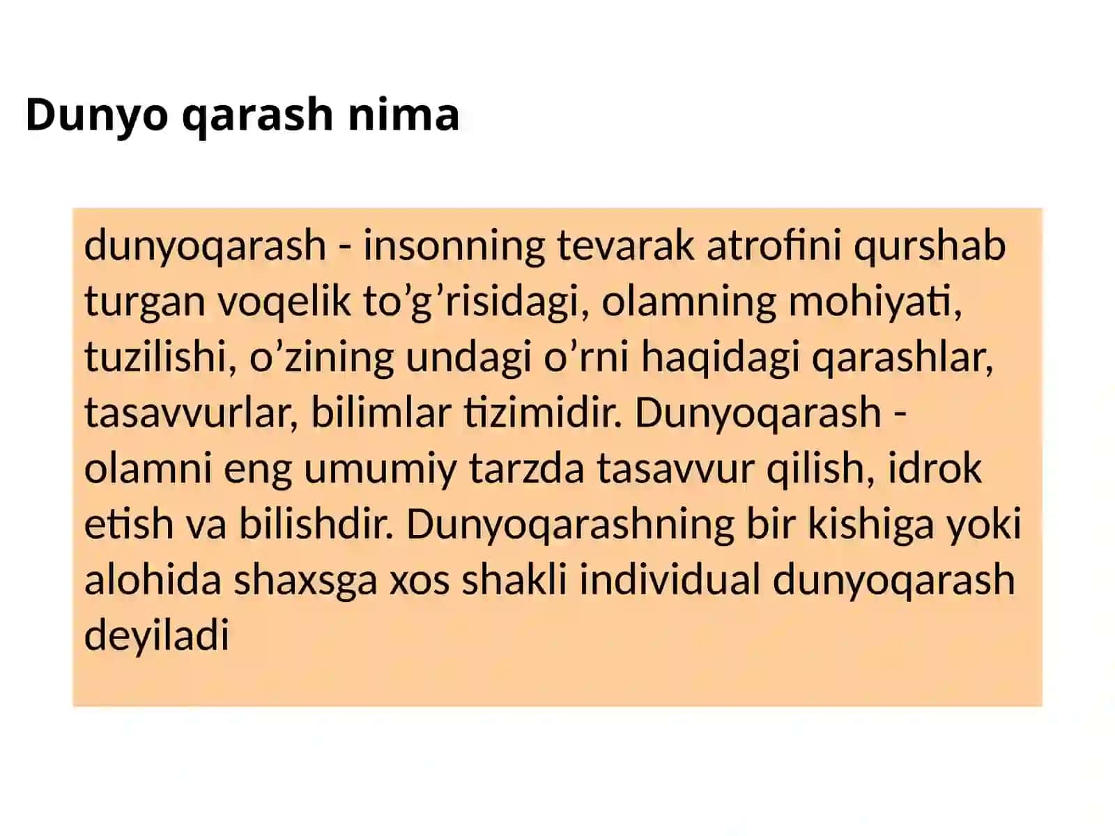 Falsafiy dunyoqarash,uning xususiyatlari va asosiy tamoyillari 2