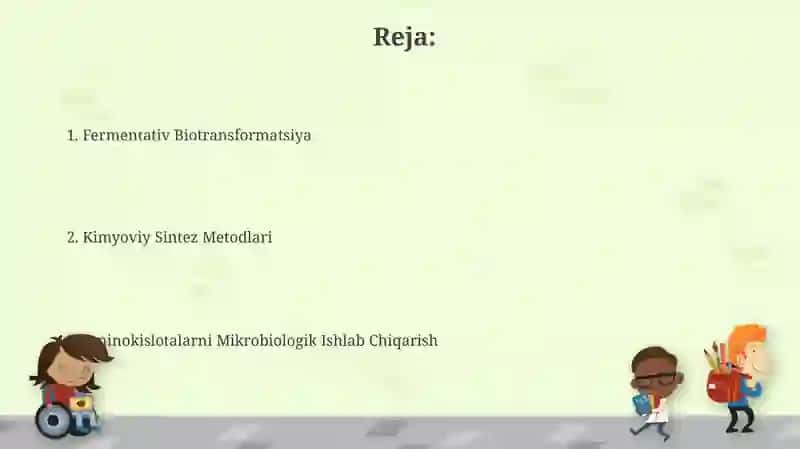 Aminokislotalarni ishlab chiqarish usullari 2