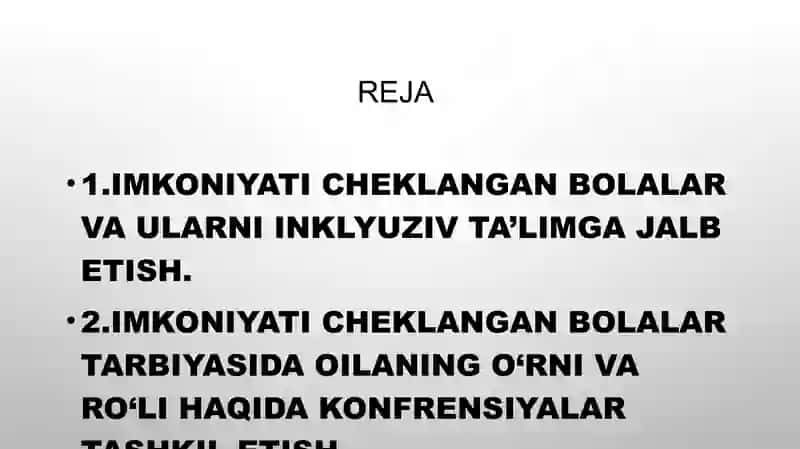 Imkoniyati cheklangan bolalar va ularni inklyuziv ta’limga jalb etish 2