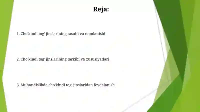 Cho'kindi tog' jinslari.Tasniflashnomlari.Ularningmuxandisligi 2
