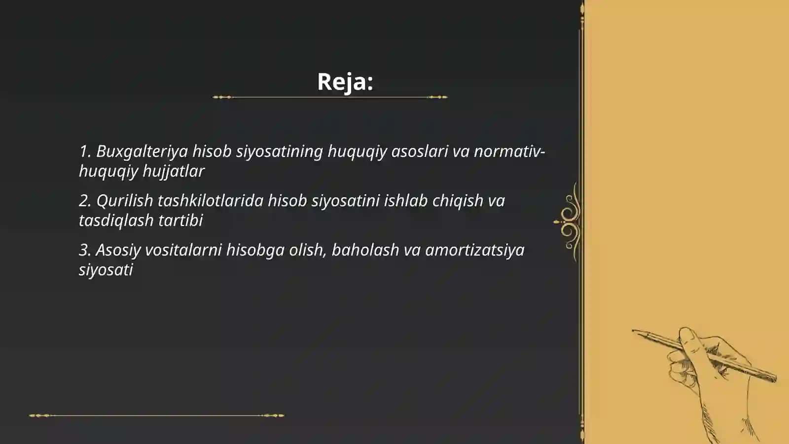 Qurilish tashkilotlarida buxgalteriya hisob siyosatining jihatlari 2