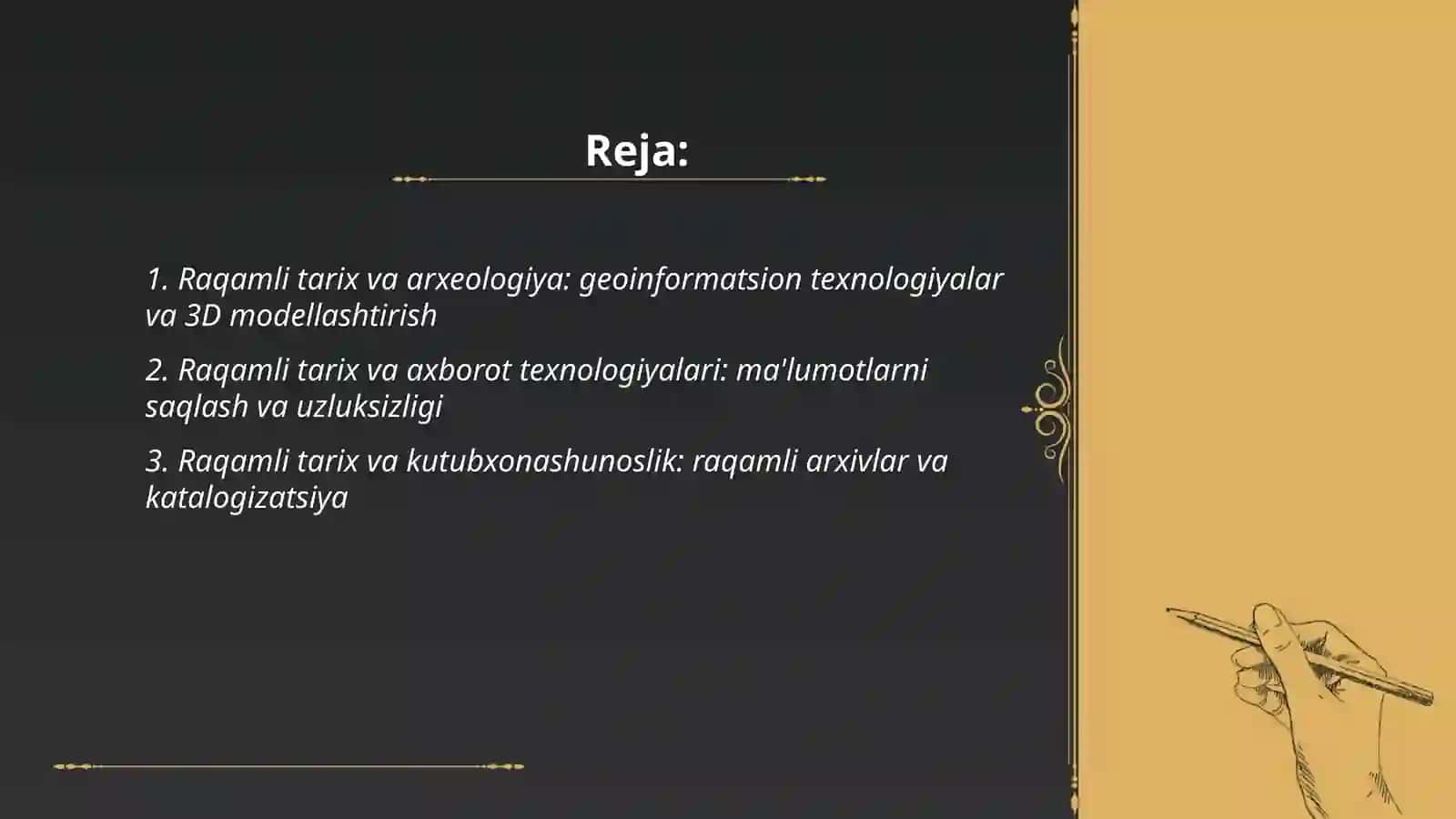 Raqamli tarix va arxeologiya: geoinformatsion texnologiyalar va 3D modellashtirish 2
