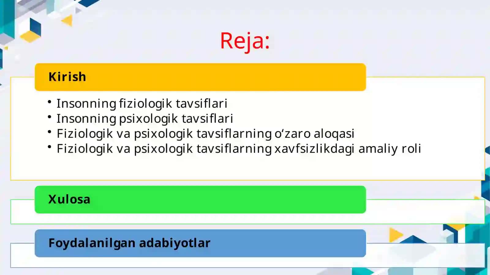 Xavfsizlikning ahmiyati 2