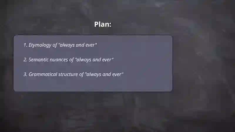 Etymology of "always and ever" 2