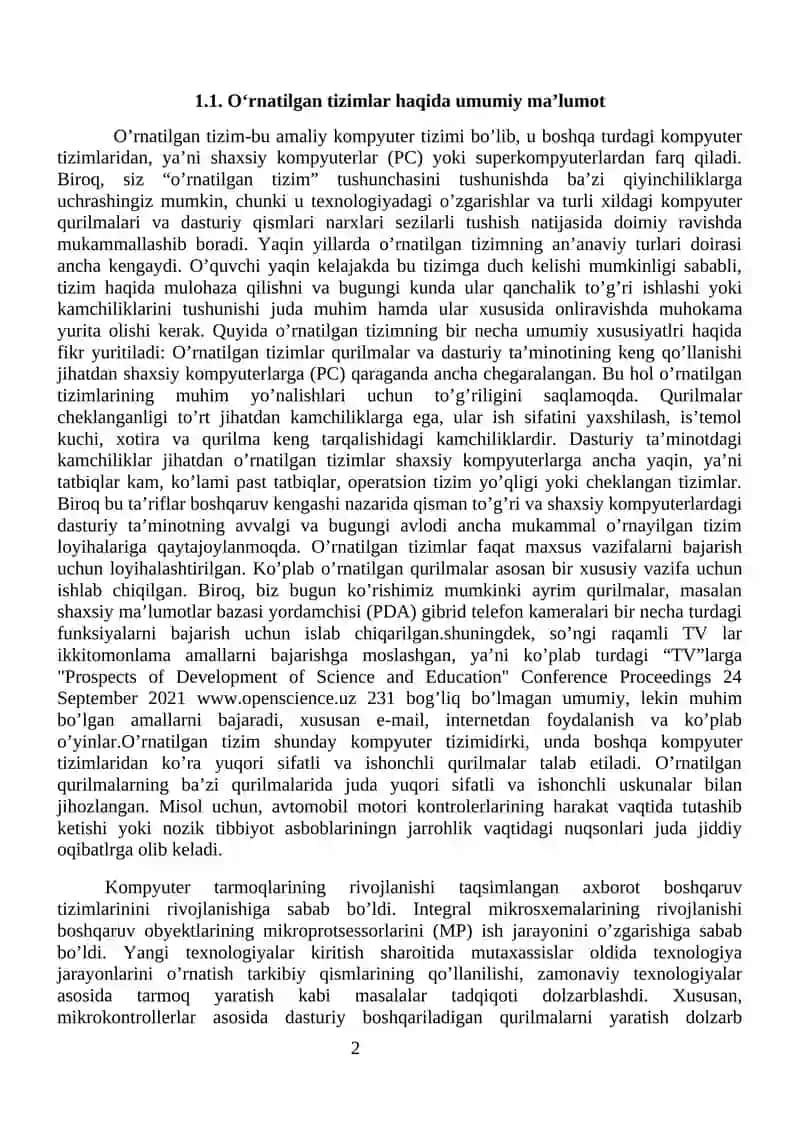MOBIL QURILMALARDA O’RNATILGAN TIZIMLARNING QO’LLANILISHI 2