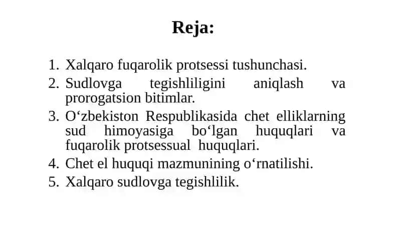 Nizolarni sud tartibida ko‘rib chiqish 2