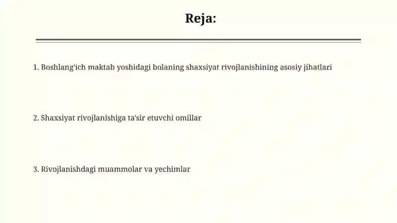 Boshlang'ich maktab yoshida bola shaxsining rivojlanish xususiyatlari 2