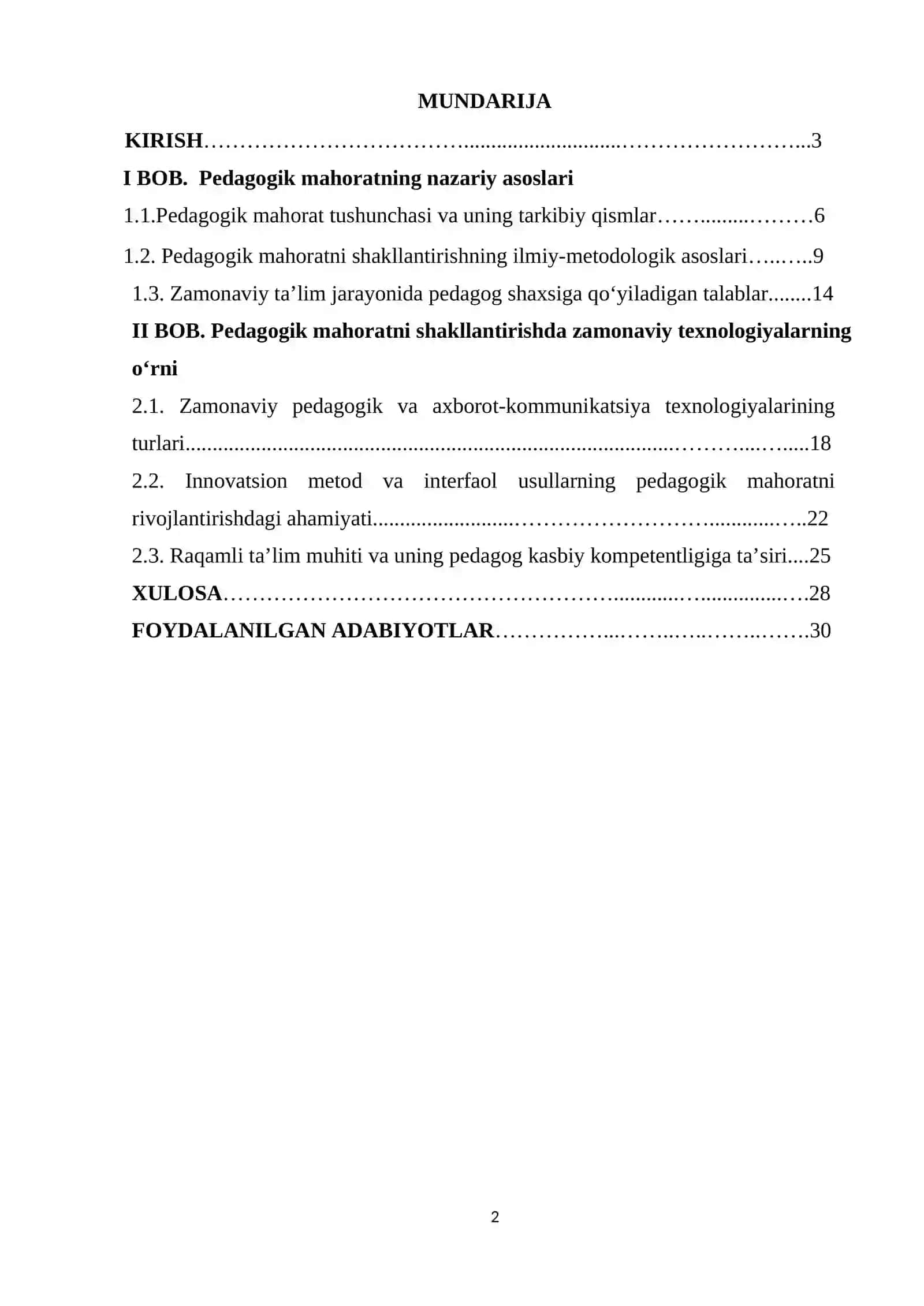 Pedagogik mahoratni shakllantirishda zamonaviy texnologiyalarning o‘rni 2