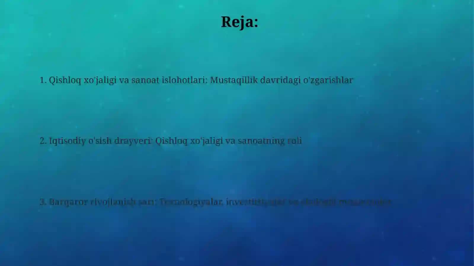 Mustaqillik yillarida qishloq xo'jaligi va sanoat sohasidagi o'zgarishlar 2