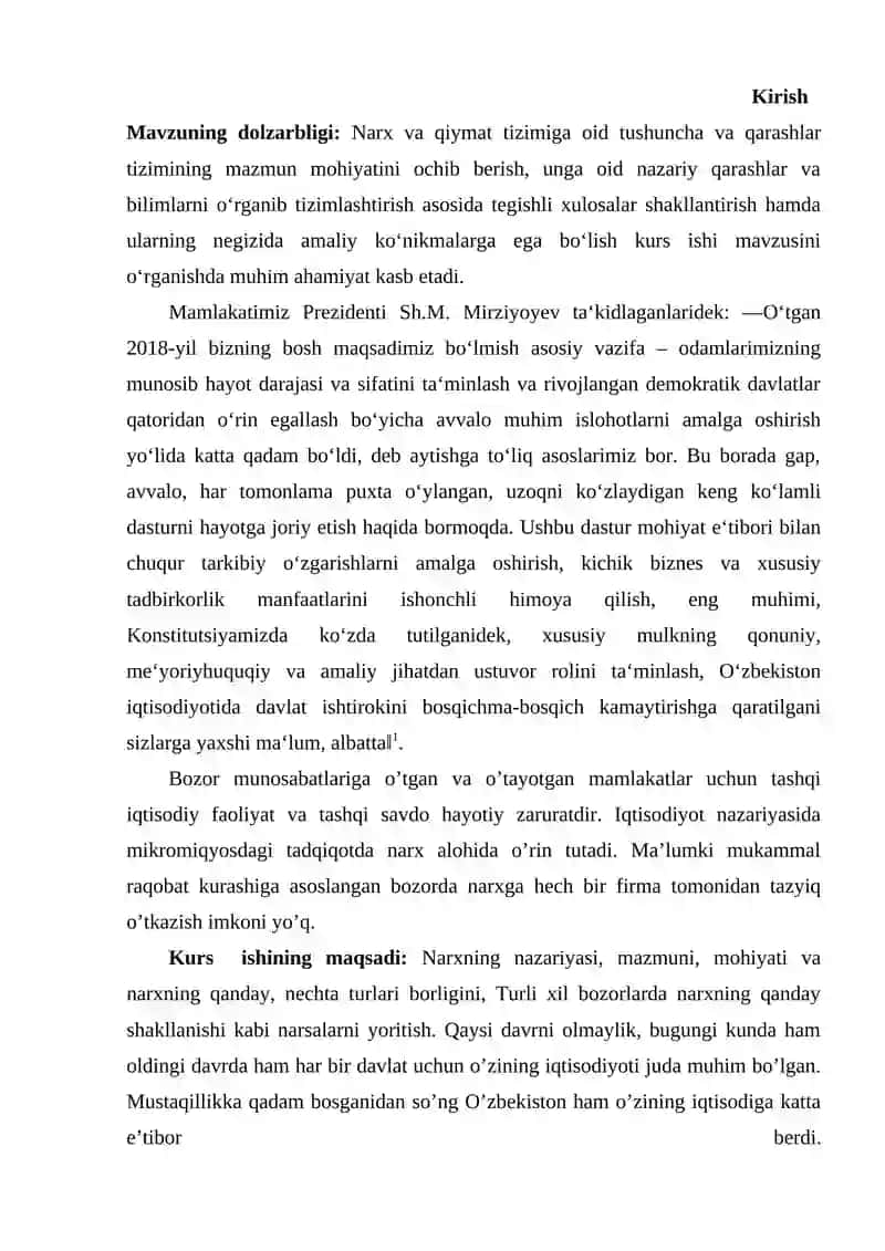 BOZOR IQTISODIYOTIDA DAVLATNING NARX SIYOSATI    VA INFILATSIYAGA QARSHI KURASHISH 2