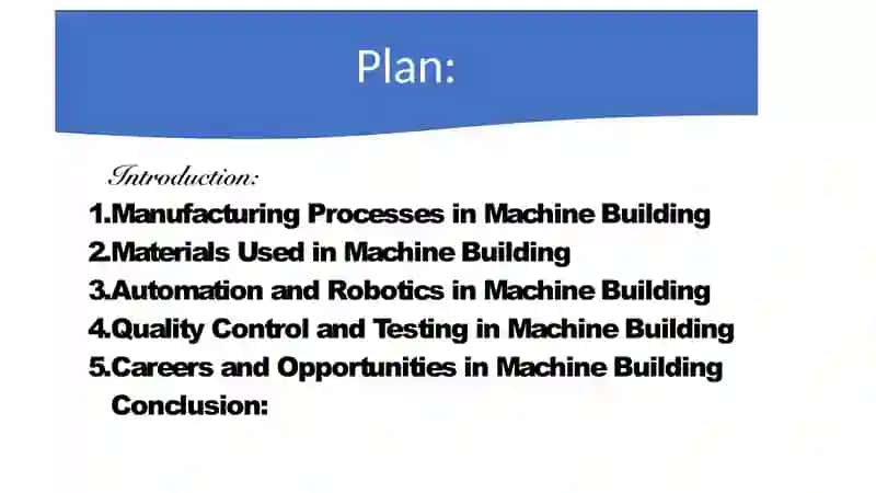 Machine building technology 2