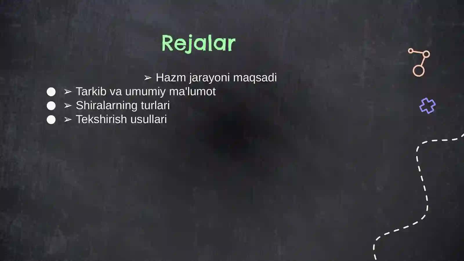 HAZM TARKIBIDAGI SHIRALARNING TARKIBINI ANIQLASH,TEKSHIRISH VA AJRATIB OLISH 2