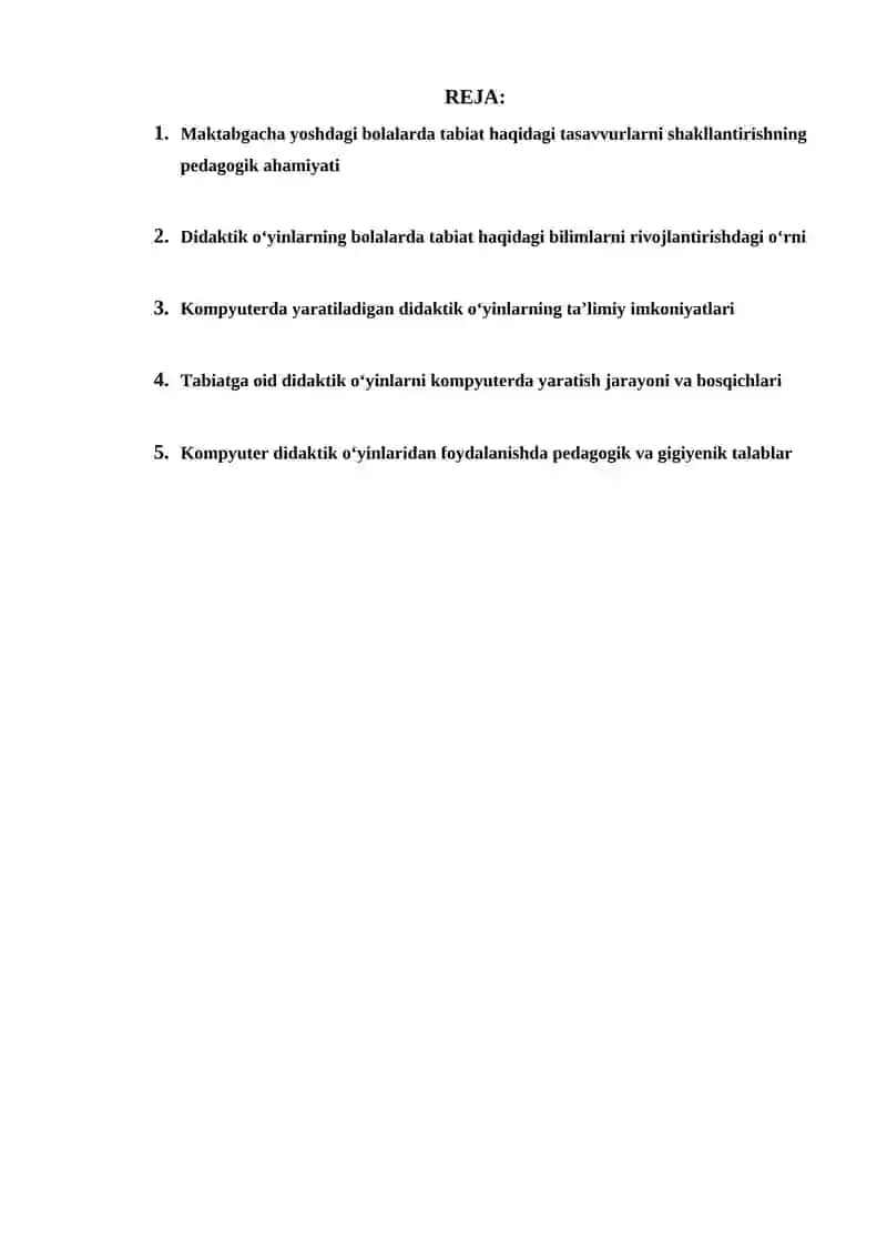 Bolalarni tabiat haqidagi tasavvurlarini rivojlantirish uchun turli xil didaktik o'yinlarni kompyuterda yaratish 2