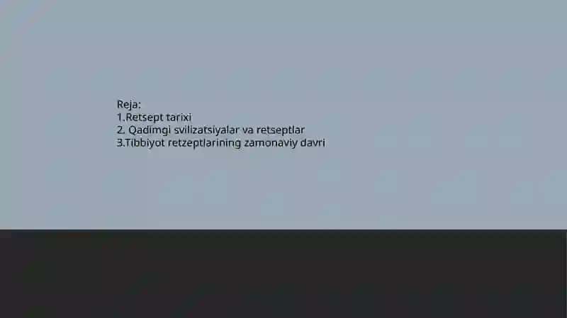 Tibbiyot retseptlarining tarixi 2