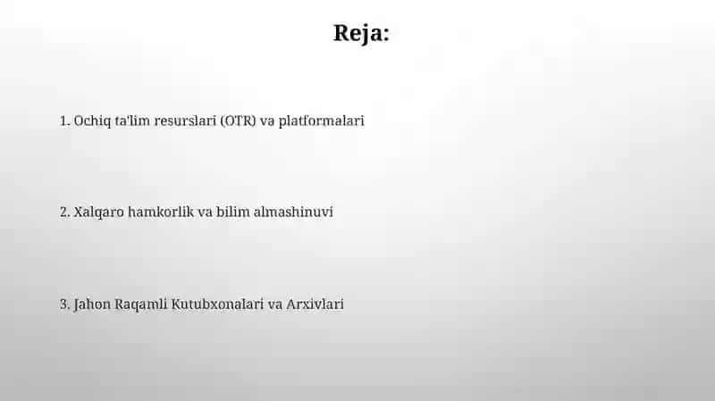 Ta’limda jahon axborot resurslari 2