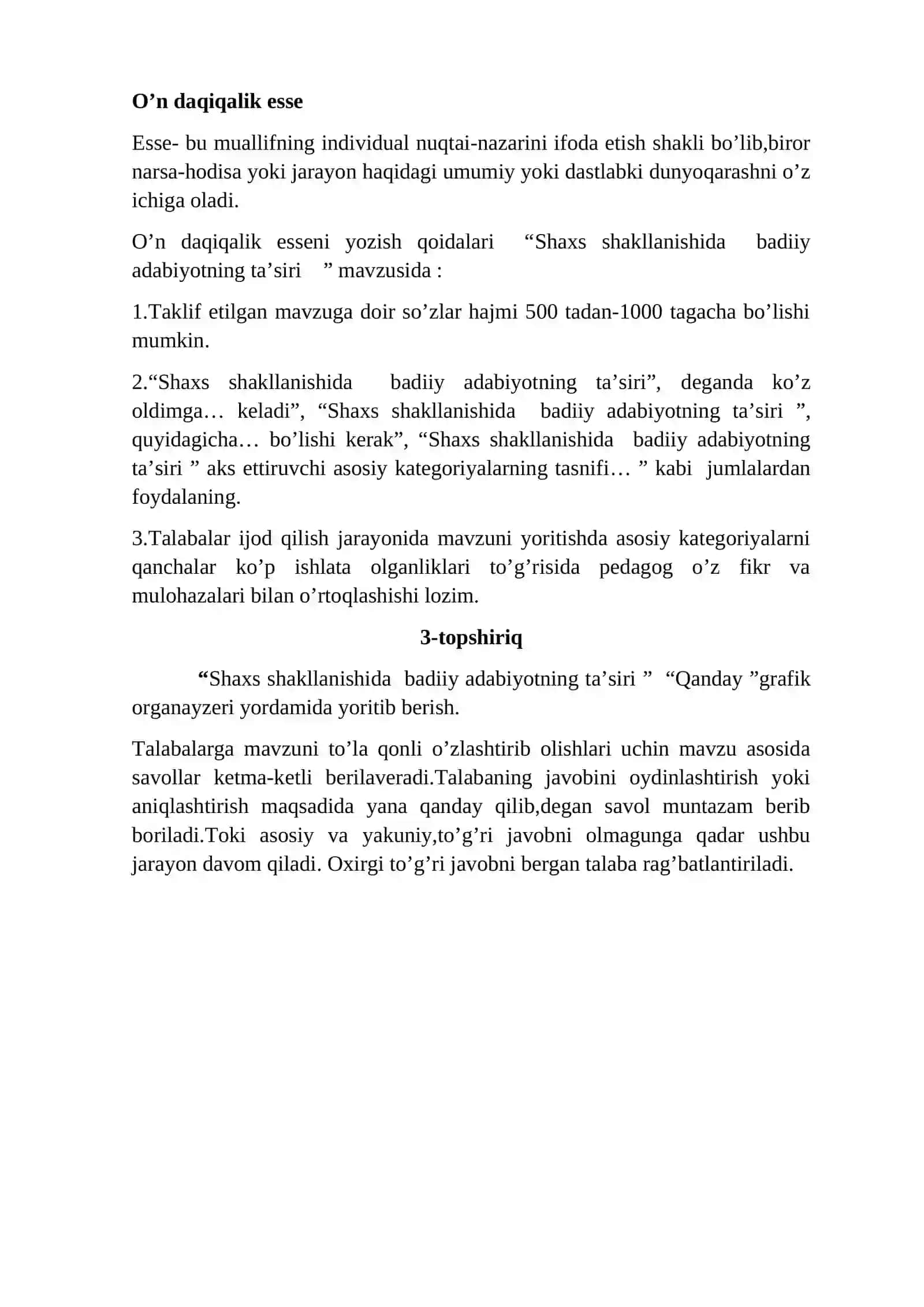 "1-topshiriq.Chalkashtirilgan mantiqiy zanjirlar ketma-ketligi” metodi" 2