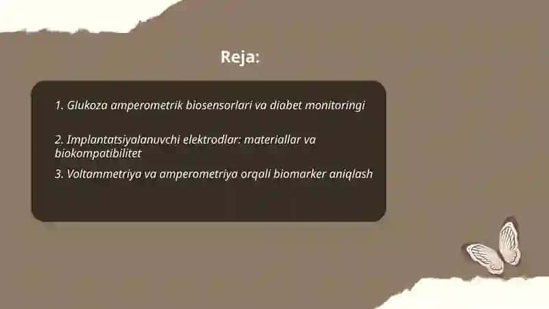 Glukoza amperometrik biosensorlari va diabet monitoringi 2