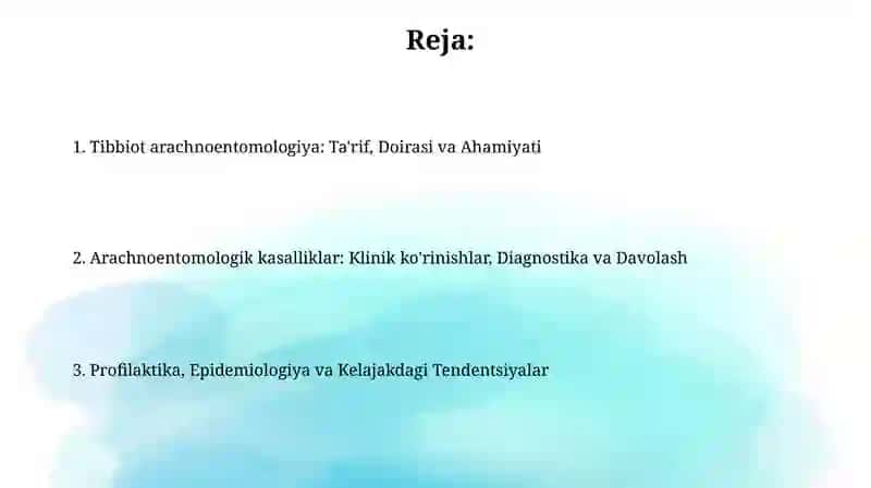 Tibbiot arachnoentomologiya: Ta'rif, Doirasi va Ahamiyati 2