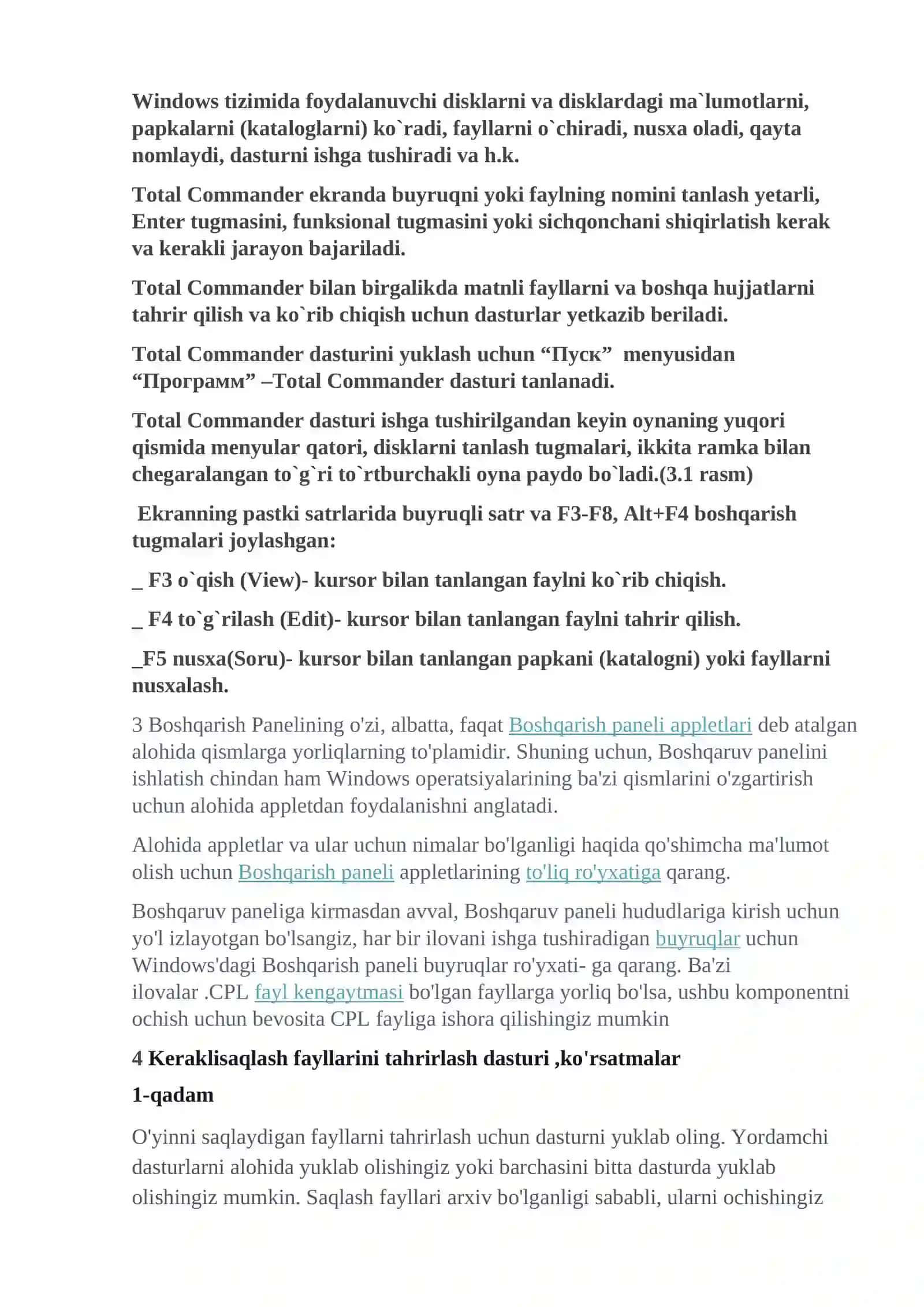 Operatsion tizimlar bilan ishlash konikmalarini shakillantirish 2