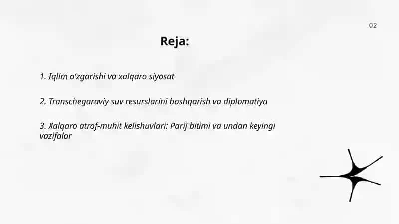 Ekalogiya va xalqaro munosabatlar 2