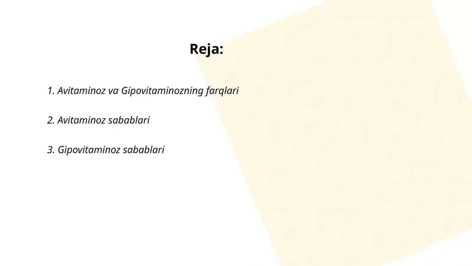 Avitaminoz va Gipovitaminoz 2