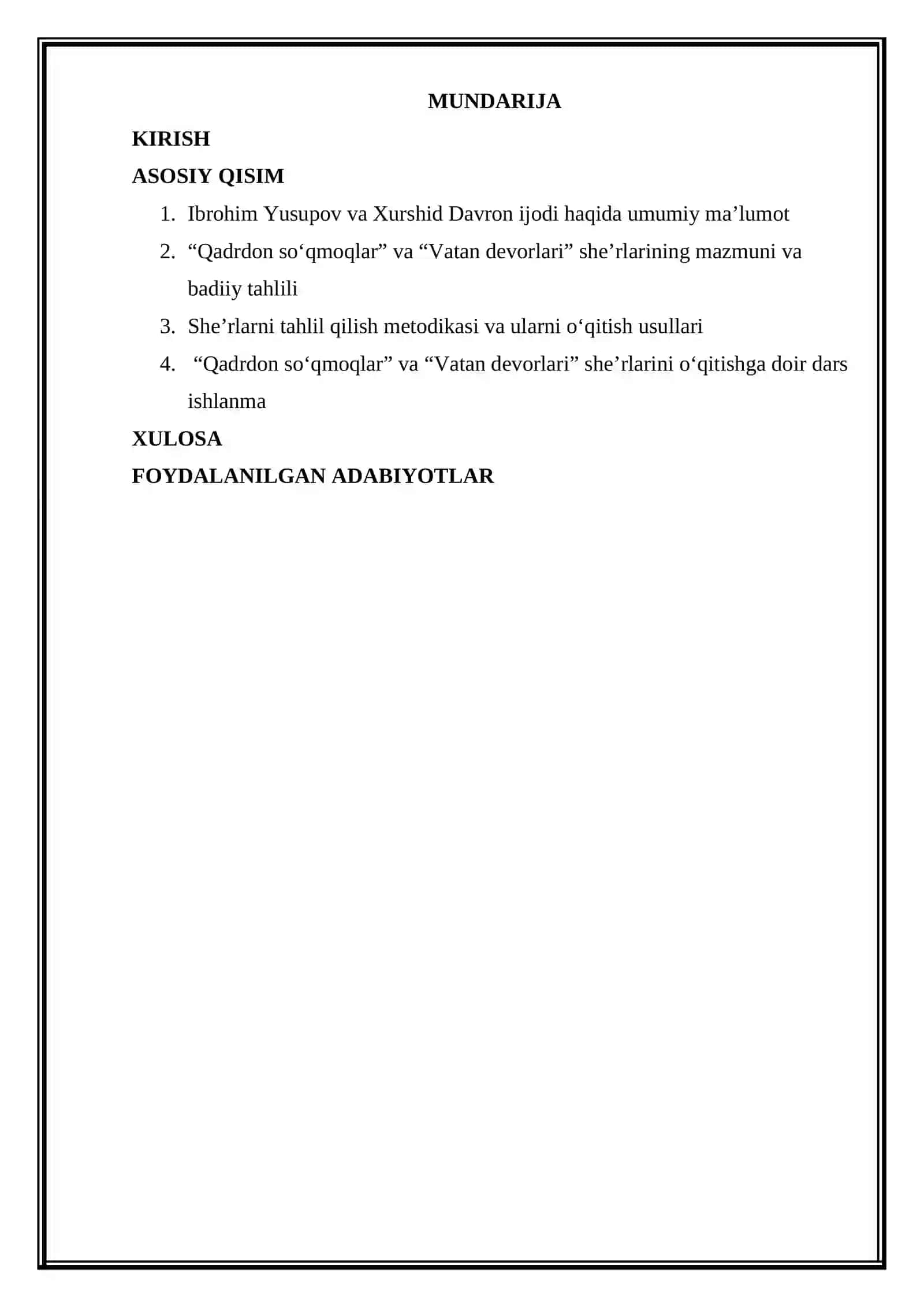 Ibroyim Yusupov “Qadrdon soʻqmoqlar”. Xurshid Davron “Vatan devorlari” sheʼrlarini tahlil qilish 2