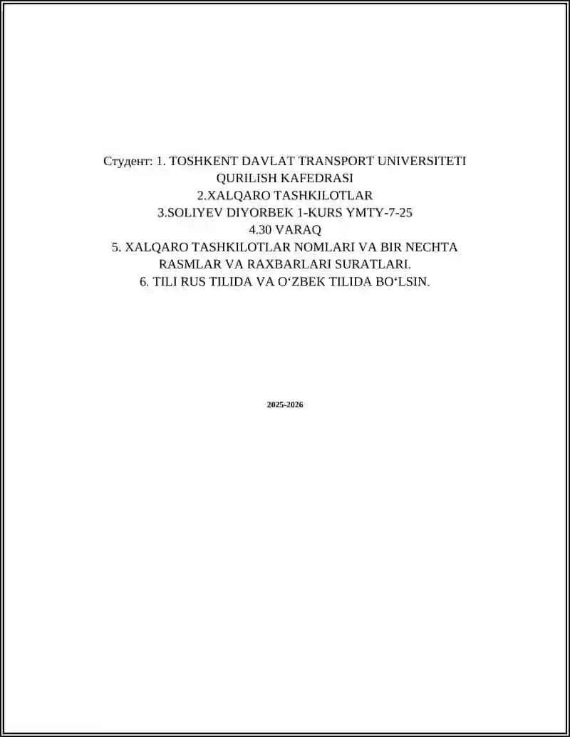 XALQARO TASHKILOTLAR NOMLARI VA BIR NECHTA RASMLAR VA RAXBARLARI SURATLARI 2