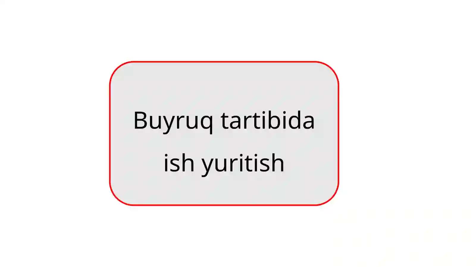 Sud buyrug‘i – kreditorning pul summasini undirish yoki undiruvni qarzdorning mol-mulkiga qaratish haqidagi yoxud qarzdordan nizosiz talablar bo‘yicha mol-mulkni talab qilib olish to‘g‘risidagi arizasi bo‘yicha sudya chiqargan hujjat 2