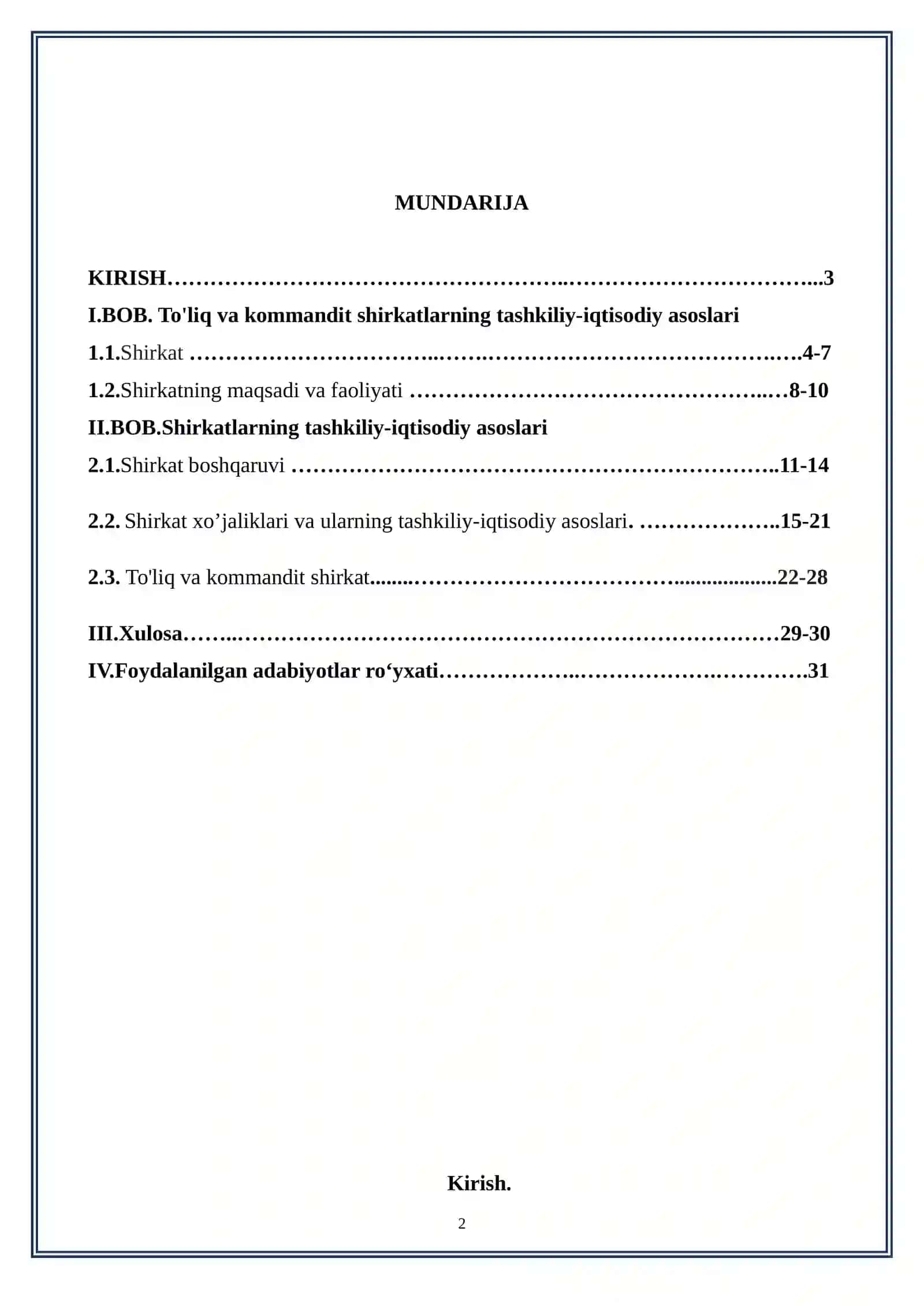 To'liq va kommandit shirkatlarning tashkiliy-iqtisodiy asoslari 2