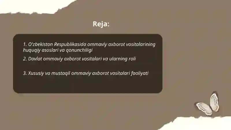 O'zbekiston Respublikasida ommaviy axborot vositalari-ning faoliyati 2