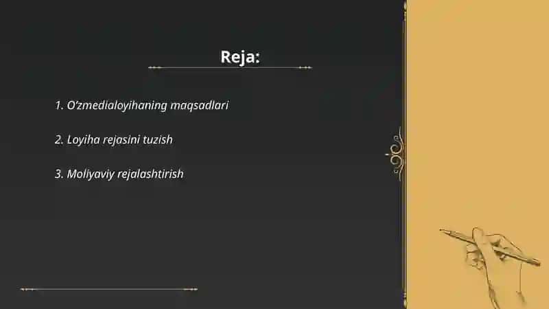 Oʻzmedialoyihasini ishlab chiqish va taqdim qilish 2