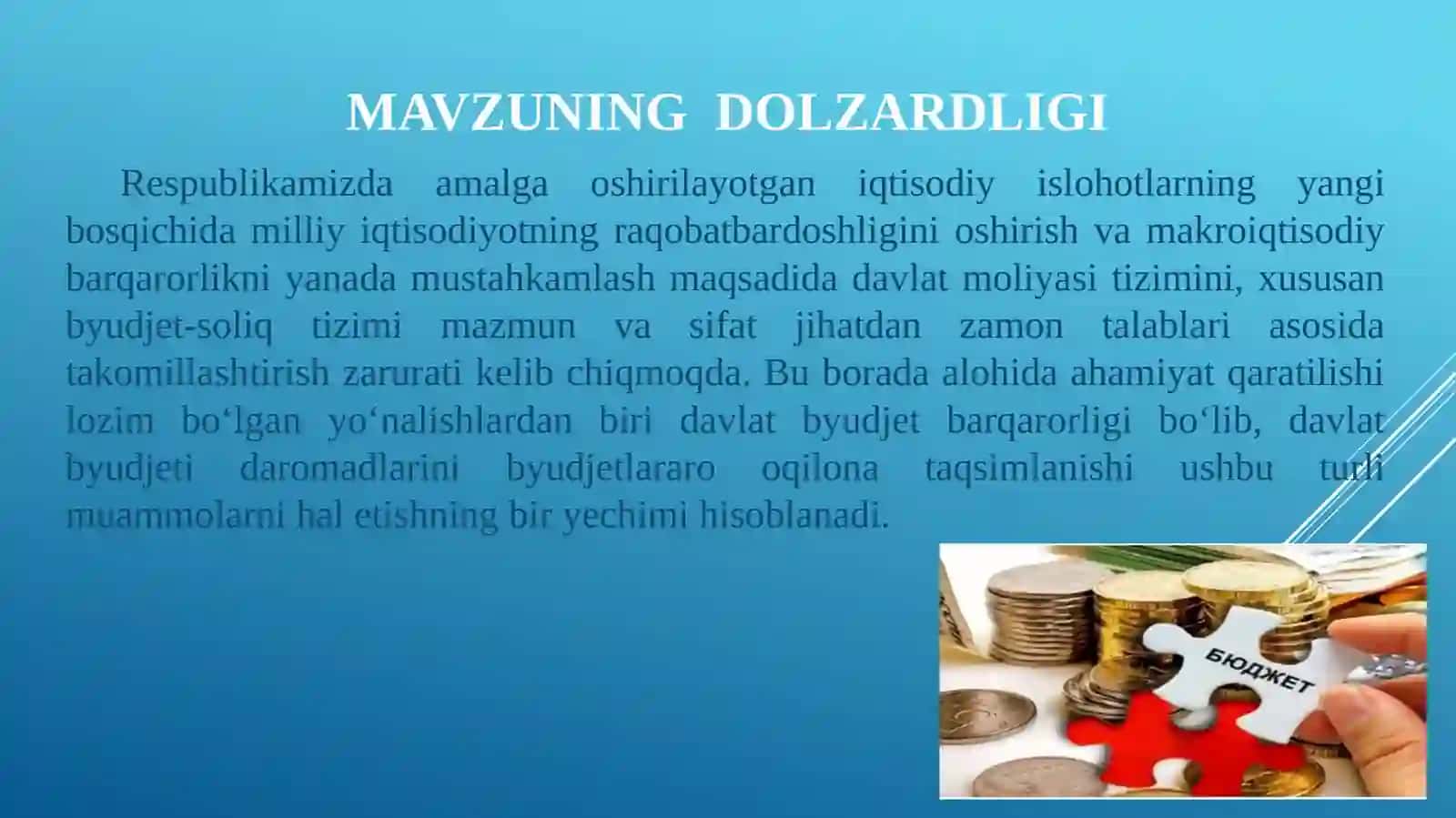 IQTISODIY TARAQQIYOTNING TURLI BOSQICHLARIDA BUDJET-SOLIQ TIZIMINING TRANSFORMATSIYALANISHI 2