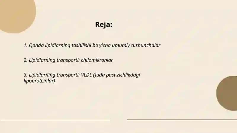 Qonda lipidlarni tashilish shakllari,qon zardobida lipidlar funksiyasini aniqlash usullari 2
