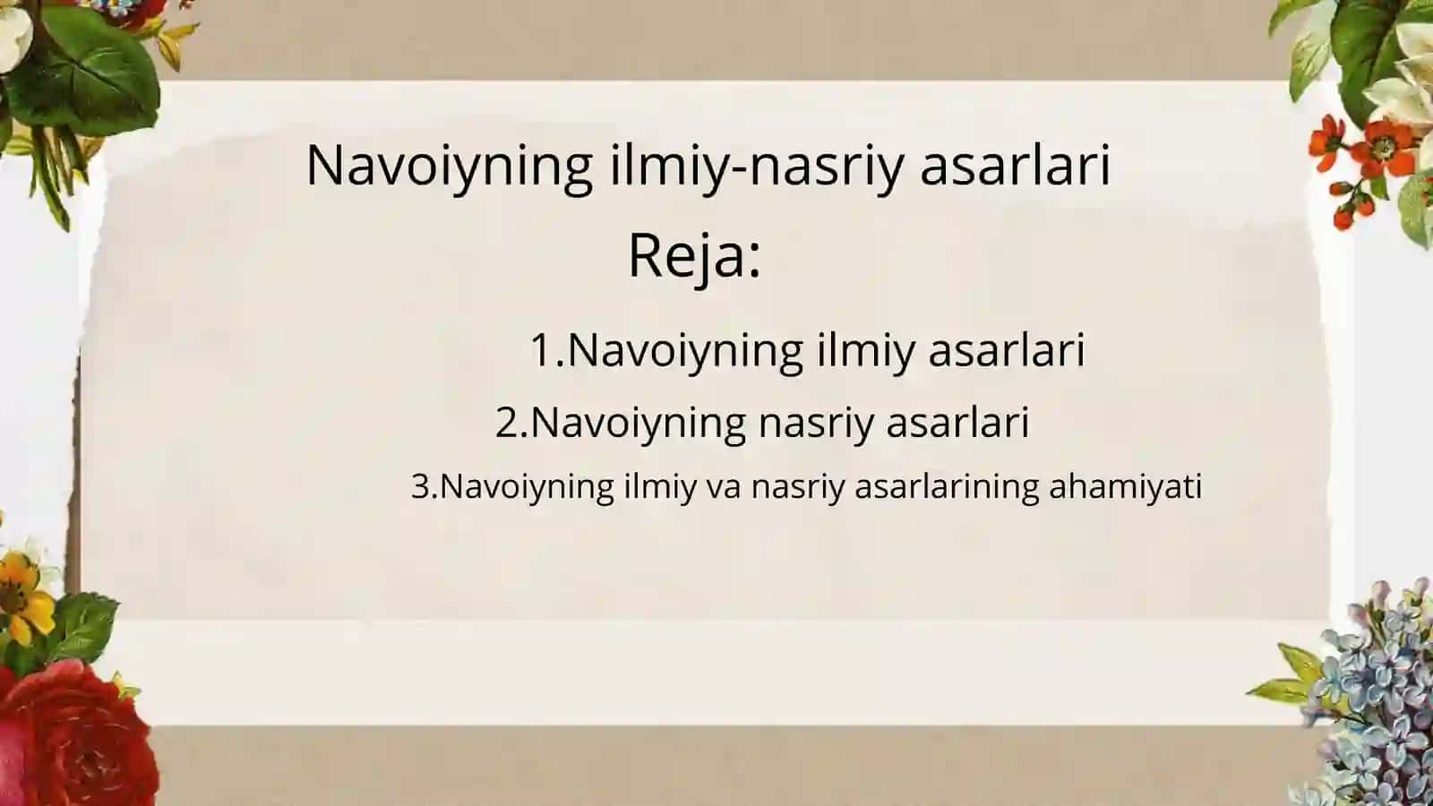 Navoiyning ilmiy-nasriy asarlari 2