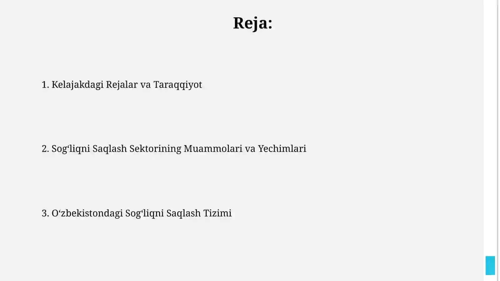 Õzbekistonda soģliqni saqlash sohasi 2