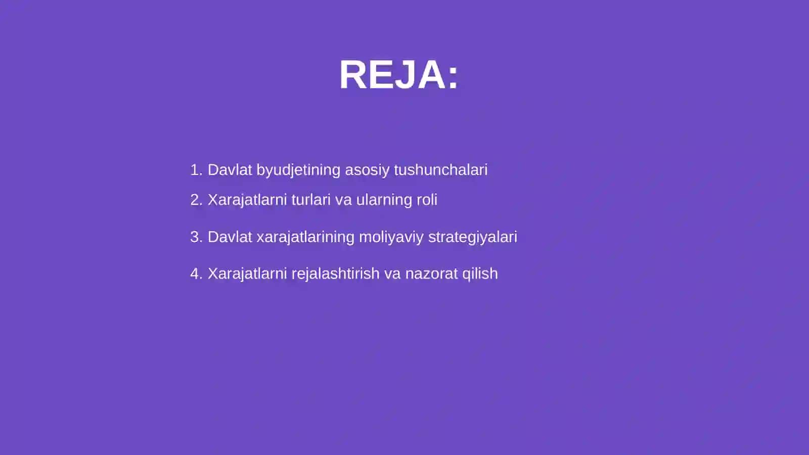Davlat byudjetining xarajatlari 2