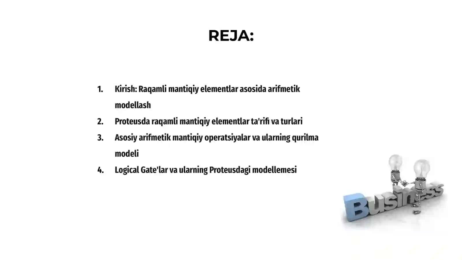 Proteusda raqamli mantiqiy elementlar asosida arifmetik mantiqiy qurilma modeli 2