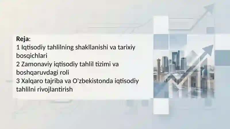 O'zbekiston Respublikasida iqtisodiy tahlilning tashkil topishi va rivojlanishi 2