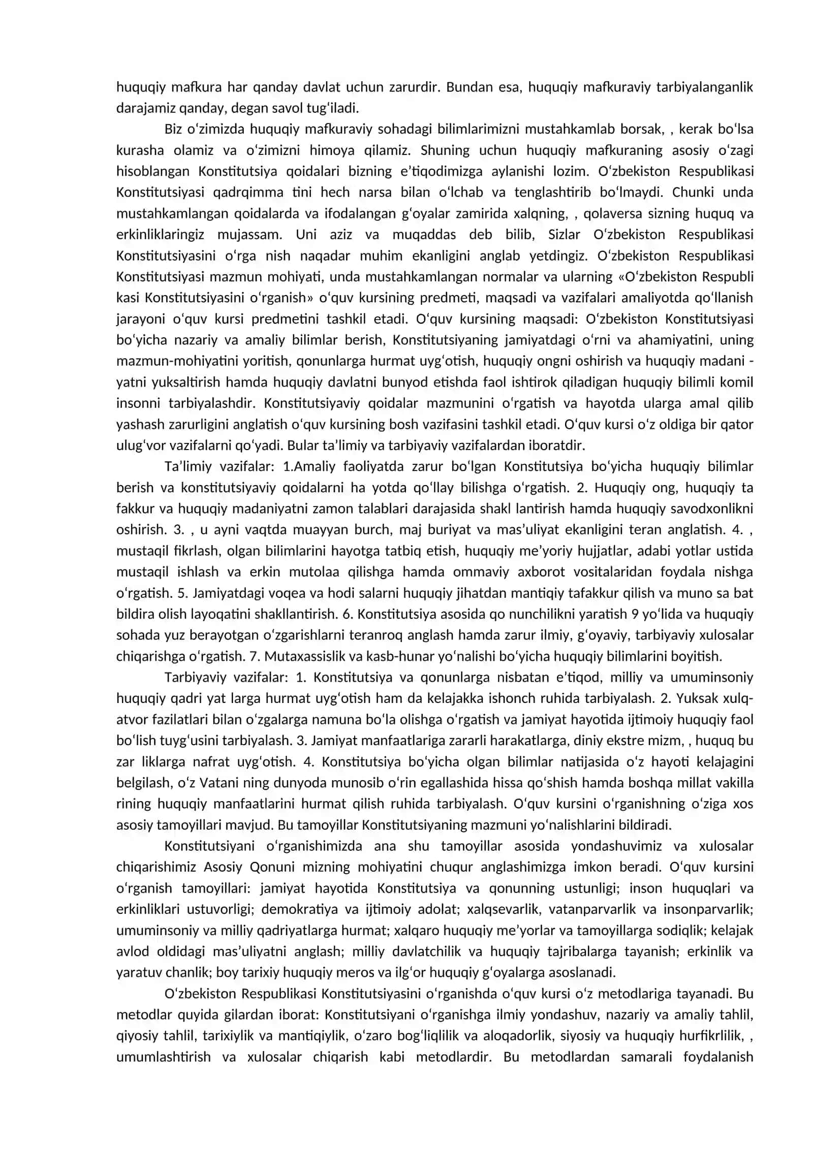 Konstitusiyaviy qonun fanining maqsad va vazifalari 2