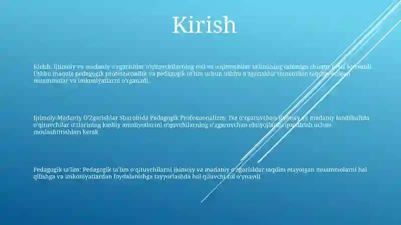 Ijtimoiy-Madaniy OʻZgarishlar Sharoitida Pedagogik Professionalizm Va Pedagogik TaʼLim 2