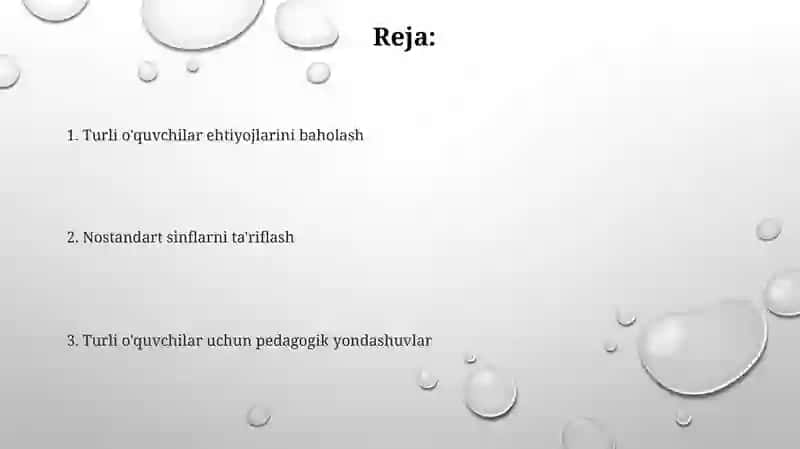 Nostandart draslarning o'ziga xos xususiyatlari pedagogik kasbiy komponentlig yõnalishlari 2