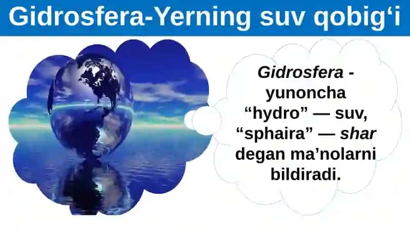 Gidrosfera va uning qismlari 2