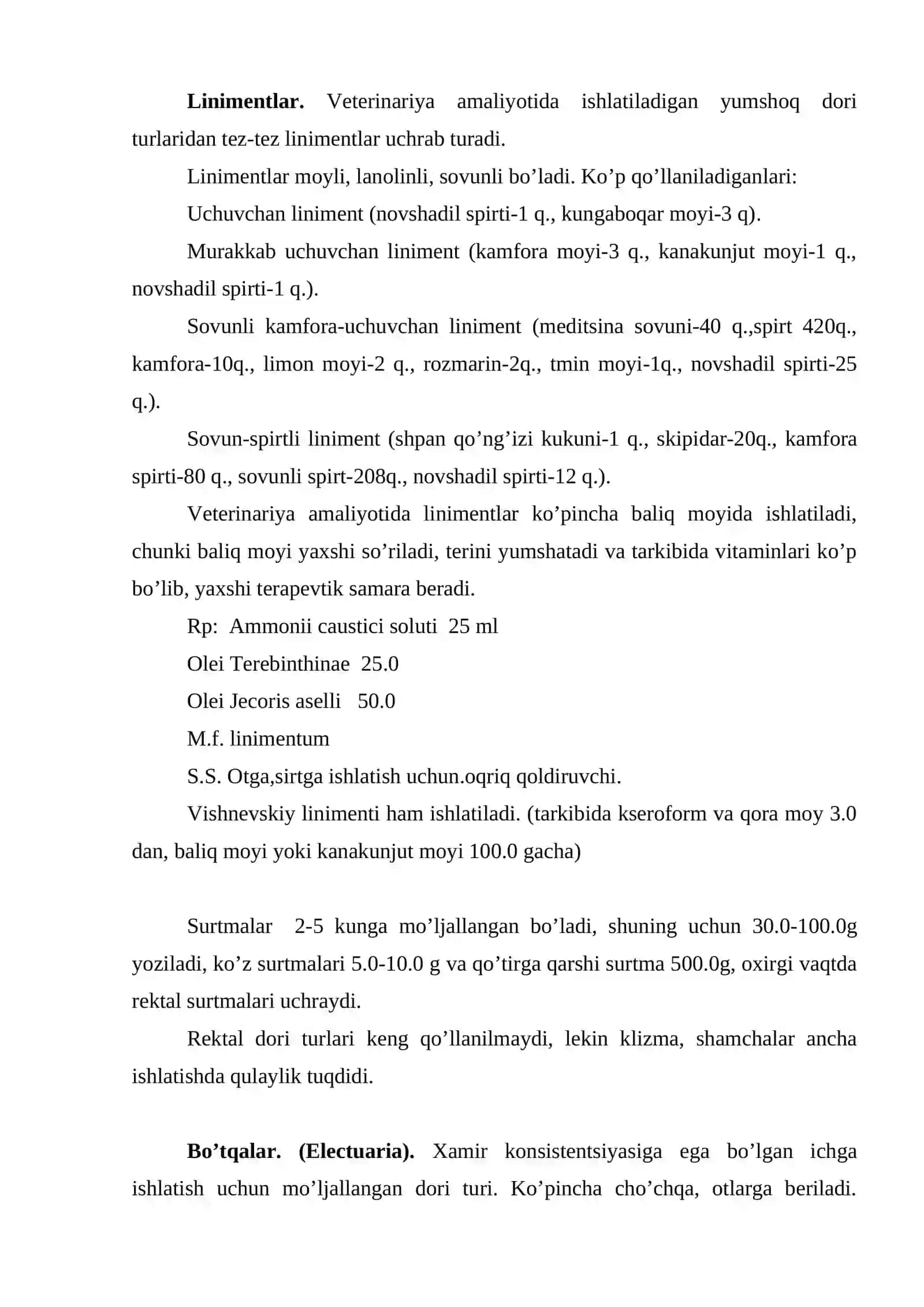 Vеtеrinariya preparatlari veterinariya amaliyotida ishlatiladigan yumshoq dori turlari 2