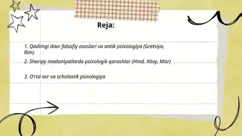 Umumiy psixologiya fanining taraqqiyot bosqichlari 2