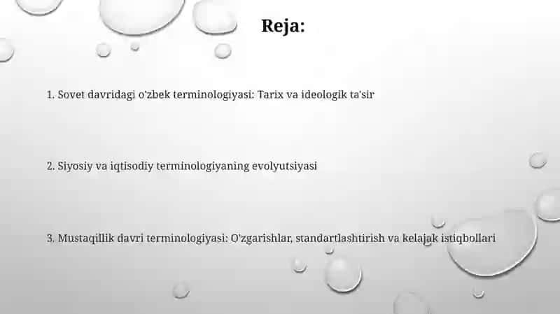 Sovet davri O'zbek terminologiyasi 2