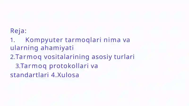 Kompyuter tarmoqlari vositalari va ularning turlari 2