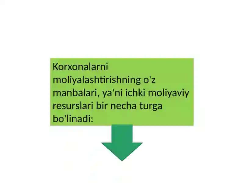 Korxonalarni moliyalashtirishning o'z manbalari 2