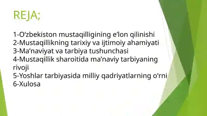 O’zbekiston mustaqilligi va tarbuyaning ma’naviy ahamiyati 2