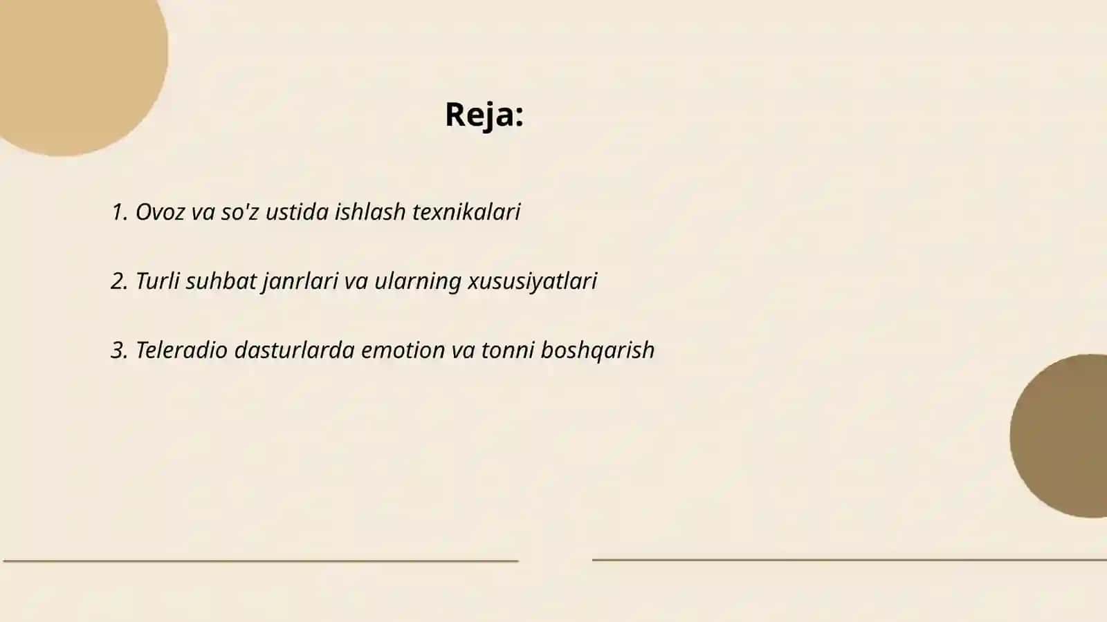Ovoz va so'z ustida ishlash texnikalari 2