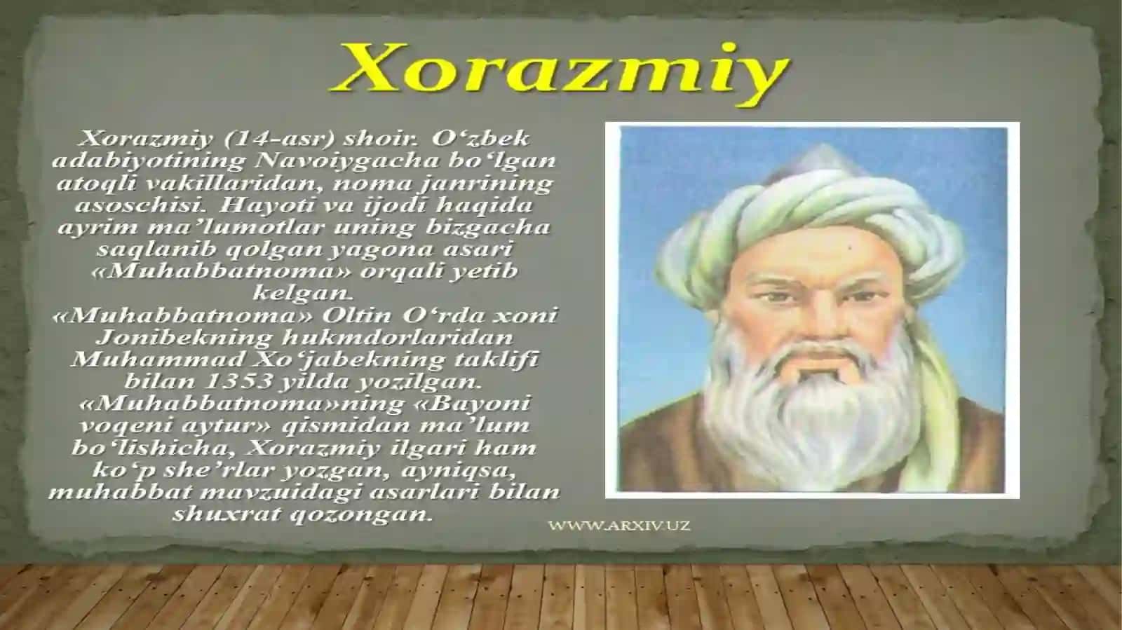 Al-Xorazmiy haqida ma'lumot. Ilmiy faoliyati va asarlari 2